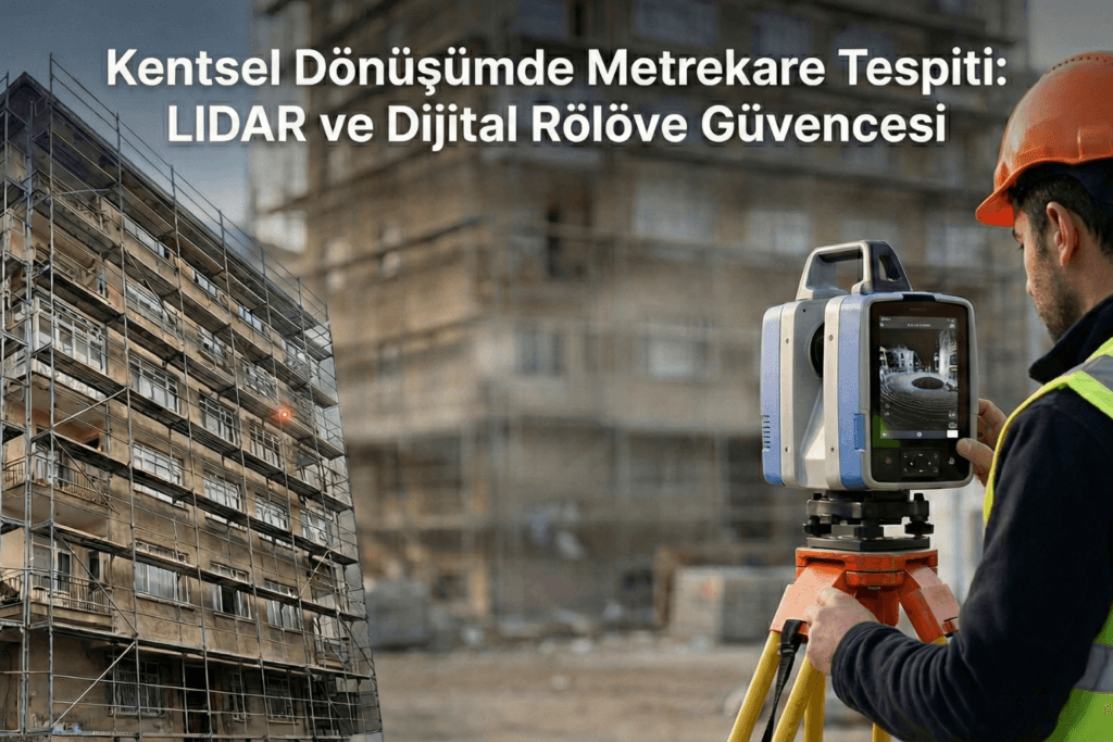 Kentsel Dönüşümde Hak Kaybına Son: LIDAR Destekli Dijital Rölöve ve Metrekare Tespiti - Render-a