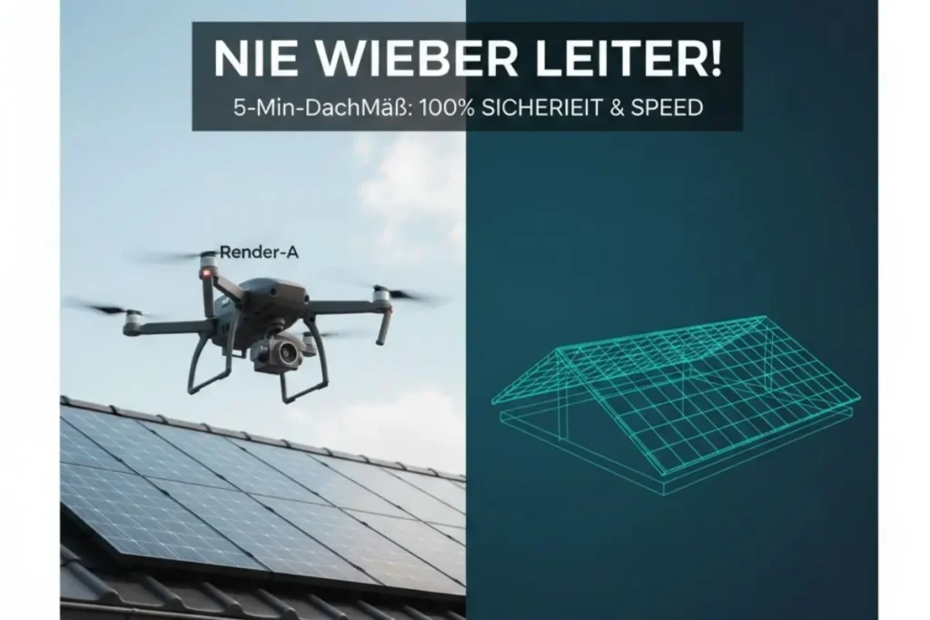 Das Ende der Leiter-Ära: Warum 100% Sicherheit bei der PV-Dachvermessung heute Standard ist - Render-a