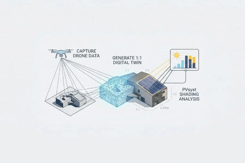 Mastering the Render-a to PVsyst Workflow: How Photogrammetric Rendering and Digital Twins Revolutionize Shading Analysis - Render-a