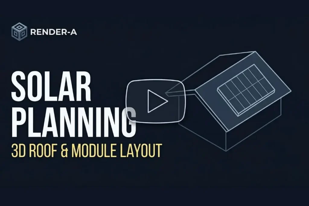 How to Create Roof Areas and Plan Solar Module Layouts with Render-a - Render-a