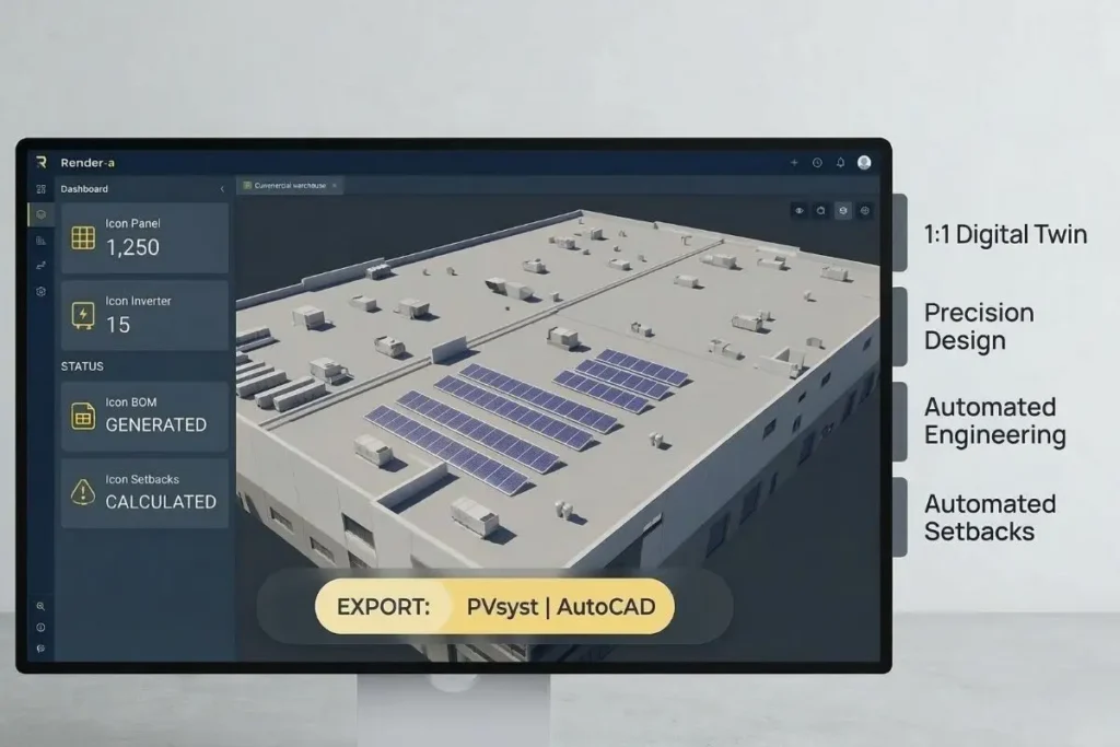 How the Right Commercial Solar Engineering Software Eliminates C&I Installation Errors - Render-a