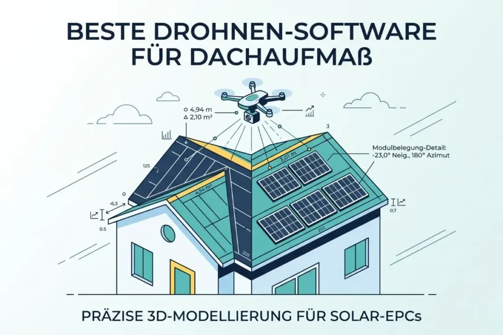 Die beste Drohnen-Software für das Dachaufmaß (Photovoltaik) 2026: Scanifly vs. DroneDeploy vs. Render-a - Render-a
