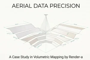 Layer-by-layer volumetric measurement overlay on 3D point cloud data delivering survey-grade drone accuracy with 98% precision.