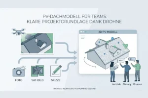 3D-Dachmodell aus Drohnenbildern für die PV-Projektvorbereitung
